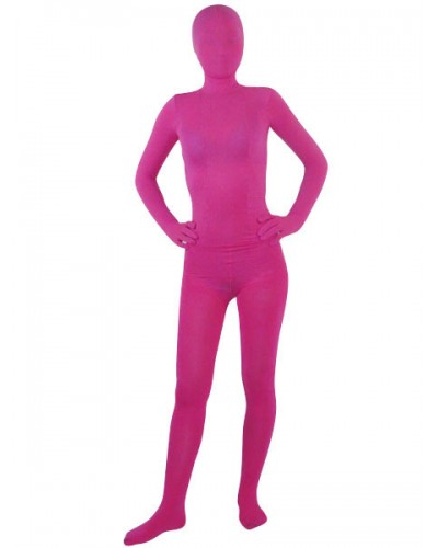 Fuchsia Red Unisex Lace Zentai Suit