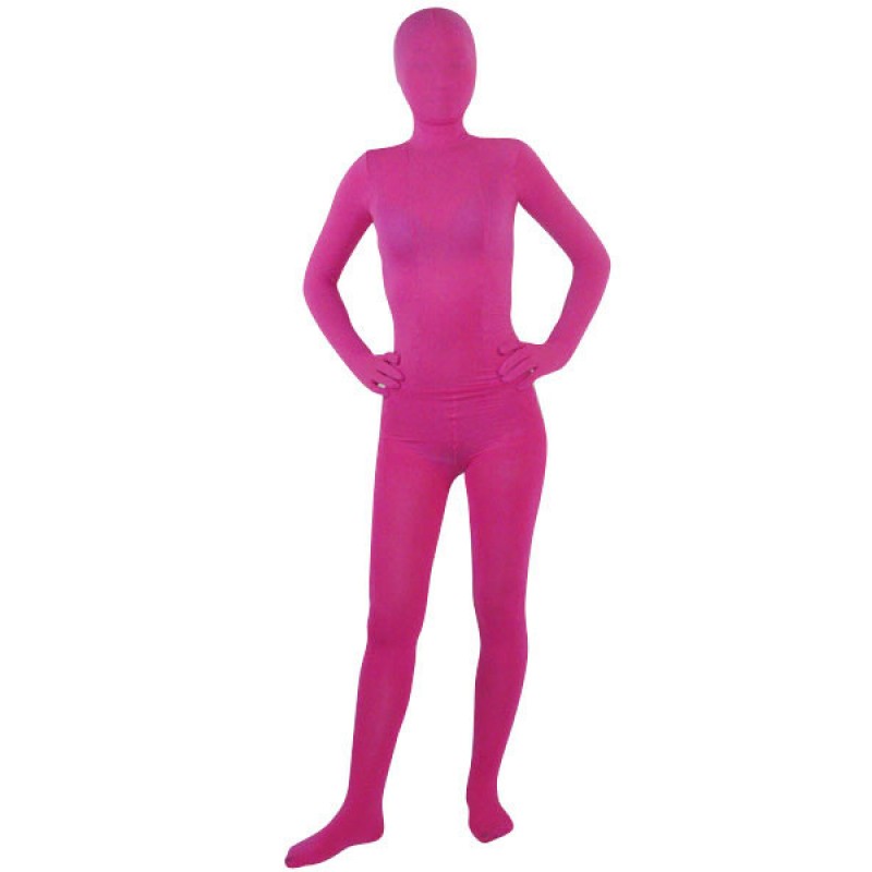 Fuchsia Red Unisex Lace Zentai Suit