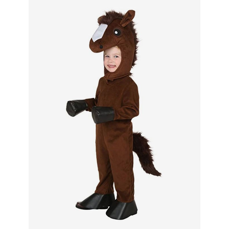 Kids Costumes Coffee Brown Animal Polyester Fiber Polyester Horse Costume Halloween