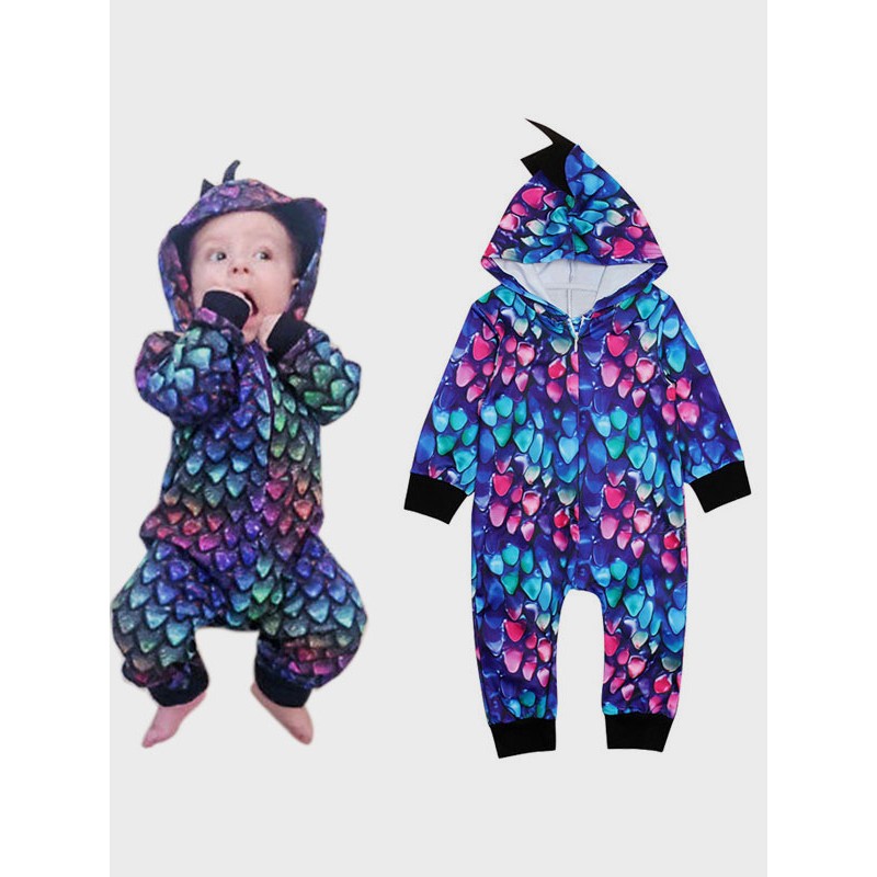 Unisex Onesie Pajamas Kigurumi Dinosaur Toddler Winter Sleepwear Mascot Animal Halloween Onesie Pajamas