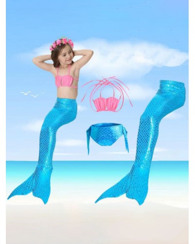 Costumes For Kids Light Sky Blue Polyester Fiber Polyester Set Kid's Skirt Pants Halloween