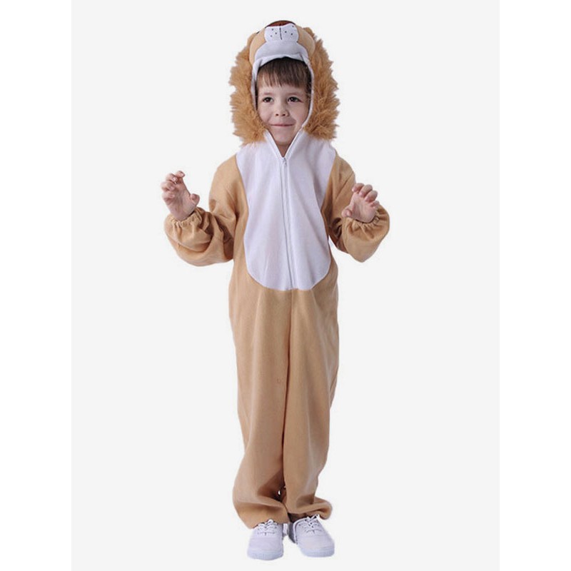 Onesie Kigurumi Pajamas For Kids Polyester Polyester Halloween Lion Costume Holiday