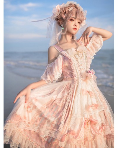 Sweet Lolita Dress Polyester Sleeveless Lolita Wedding Dress Lolita Dress