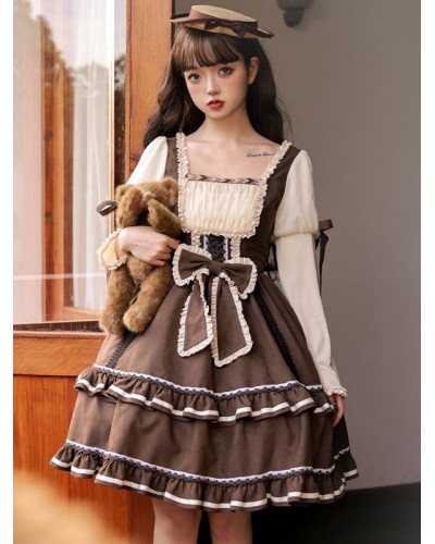 Sweet Lolita Dress Polyester Long Sleeves Dress