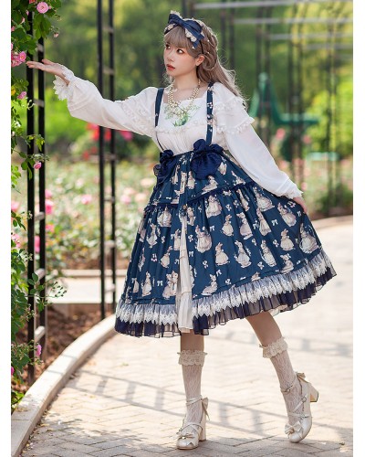 Infanta Lolita SK Light Apricot Bows Lolita Skirts