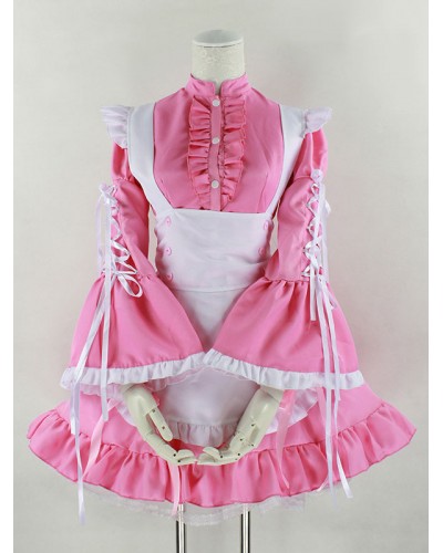 Sweet Lolita Dress Polyester Long Sleeves Ruffles Dress