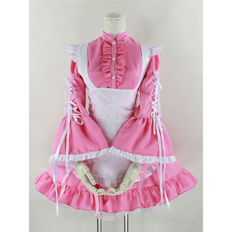 Sweet Lolita Dress Polyester Long Sleeves Ruffles Dress