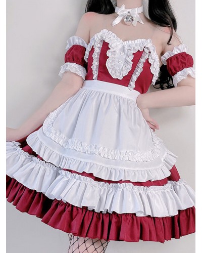 Sweet Lolita Dress Polyester Sleeveless Ruffles Dress