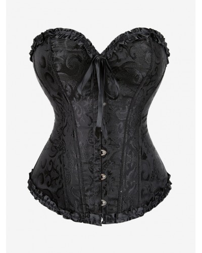 Black Over Bust Corsets 2023 Waist Trainer For Women Overbust Corset