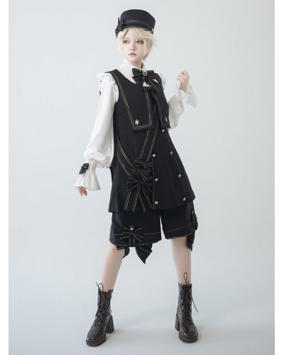 【Pre-sell】 Lolita Ouji Fashion Long Waistcoat Gilets Gothic Daily Casual Tea Party