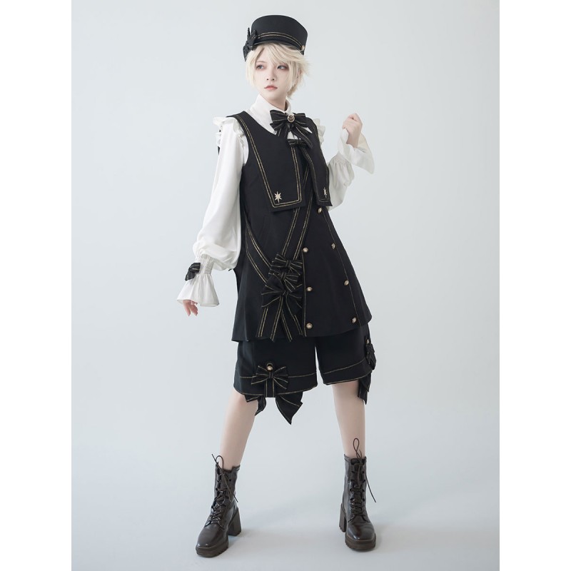 【Pre-sell】 Lolita Ouji Fashion Long Waistcoat Gilets Gothic Daily Casual Tea Party