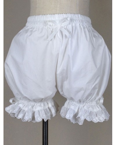 Sweet Lolita Bloomers Lace Trim Bows Plus Size Cotton Pumpkin Bloomers Shorts Daily Casual