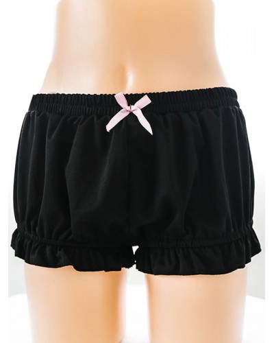 Black Lolita Bloomers Harajuku Kawaii Elastic Ruffle Bow Sweet Lolita Pants