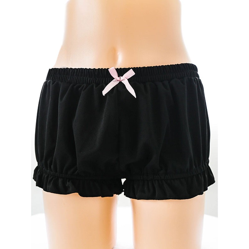 Black Lolita Bloomers Harajuku Kawaii Elastic Ruffle Bow Sweet Lolita Pants