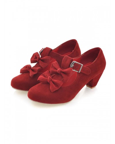 Sweet Lolita Footwear Bows Prism Heel Lolita Pumps Daily Casual