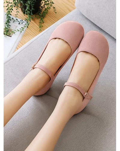 Flat Lolita Footwear Round Toe Ankle Strap Lolita Pumps Daily Casual