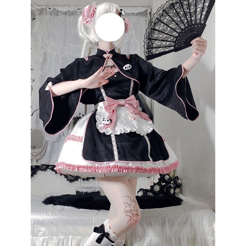 Chinese Style Lolita Dress Bows Sleeveless Jacquard Chinese Style Green Chinese Style Lolita