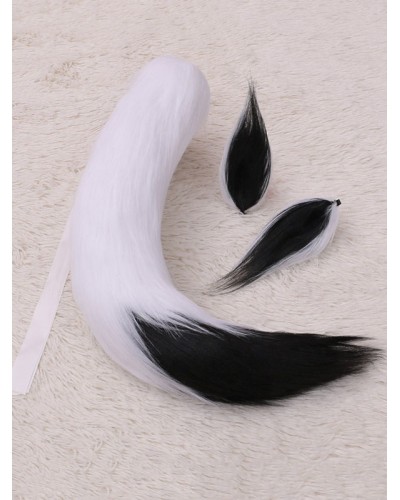 Sweet Lolita White Fox Ears Tail 2-Pieces Set Lolita Accessory Outfits Accessories Daily Casual