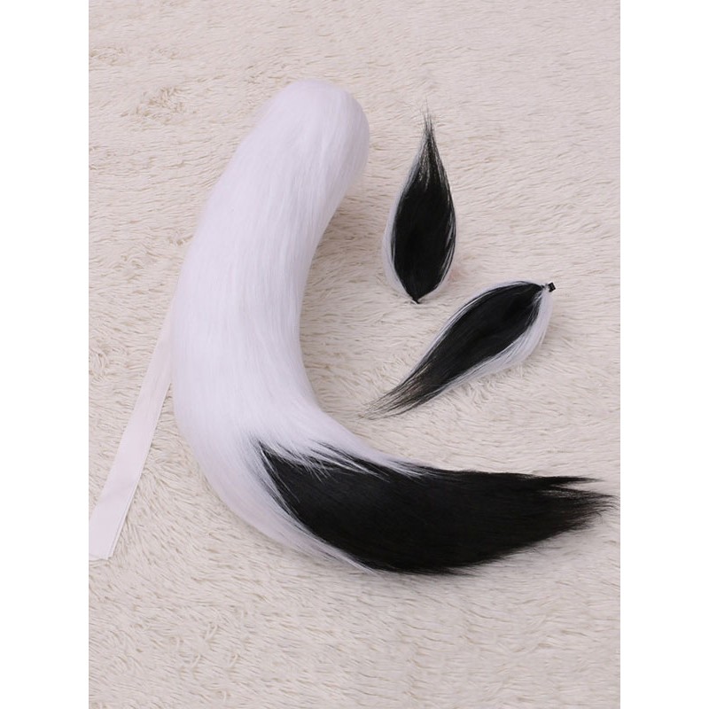 Sweet Lolita White Fox Ears Tail 2-Pieces Set Lolita Accessory Outfits Accessories Daily Casual