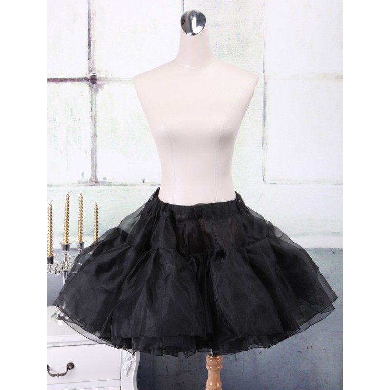 Black Organza A-line Lolita Petticoat