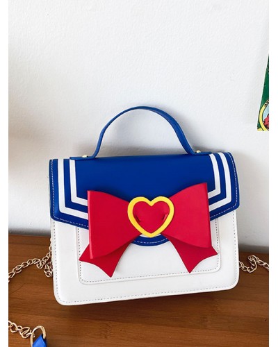 Royal Blue Lolita Bag PU Leather Bows PU Leather Cross-body Bag Lolita Accessories