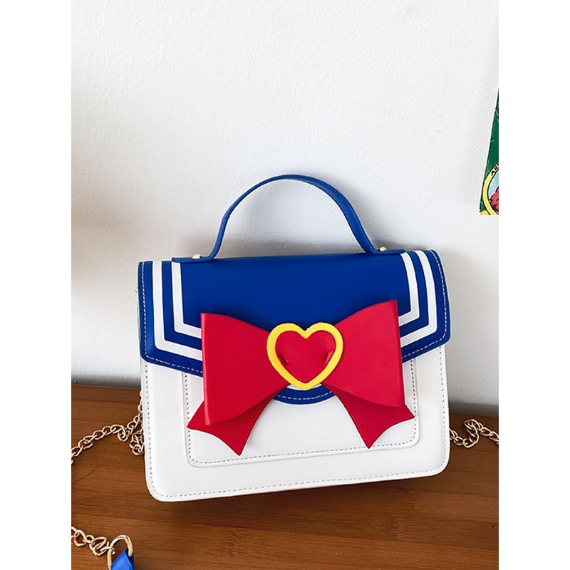 Royal Blue Lolita Bag PU Leather Bows PU Leather Cross-body Bag Lolita Accessories