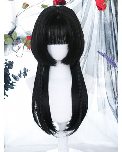 Black Lolita Wig Long Heat-resistant Fiber Lolita Accessories