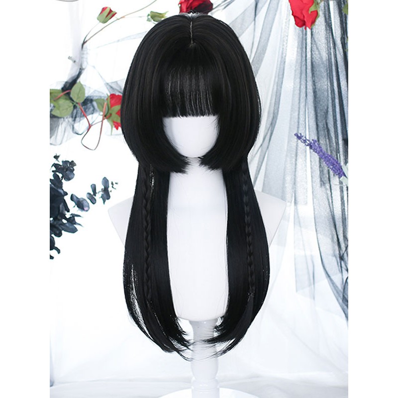 Black Lolita Wig Long Heat-resistant Fiber Lolita Accessories