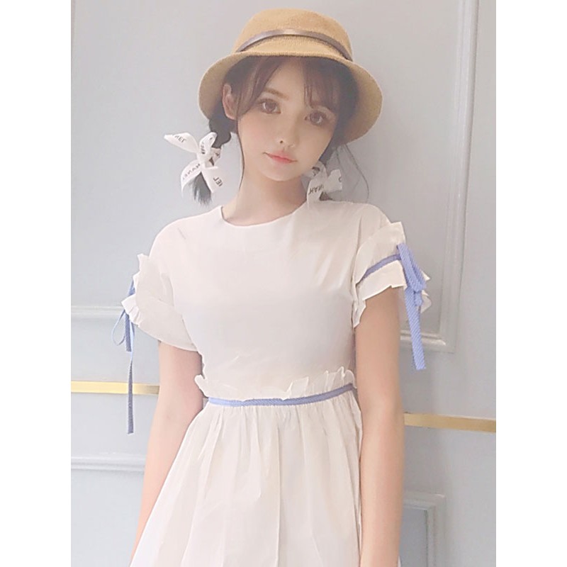 Lolita One Piece Dress Short Sleeve Lolita Op Sweet Spring Summer Tea Party