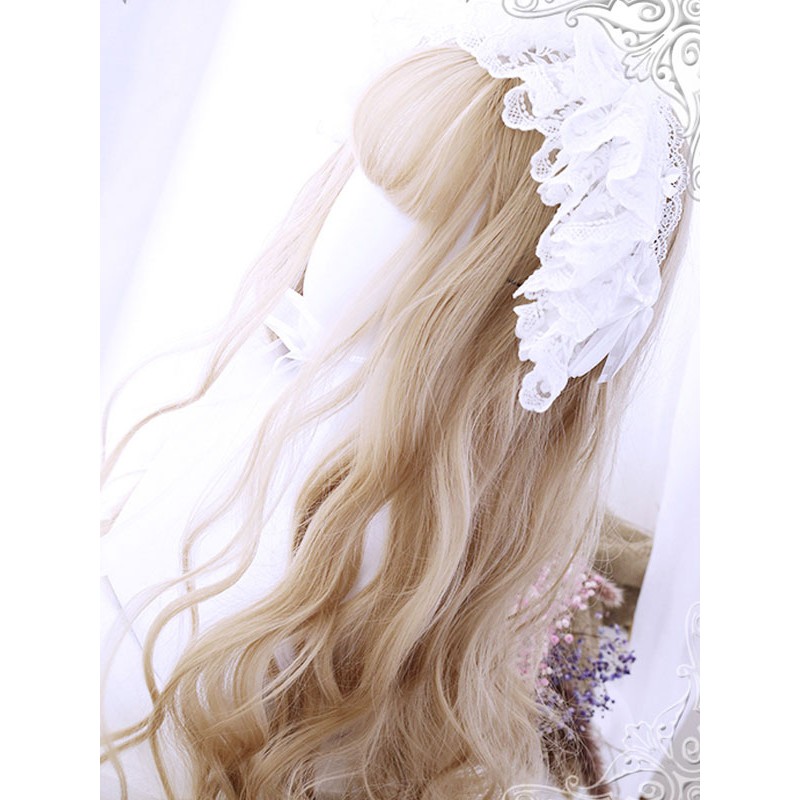 Long Lolita Wig Heat-resistant Fiber Light Brown Lolita Accessories