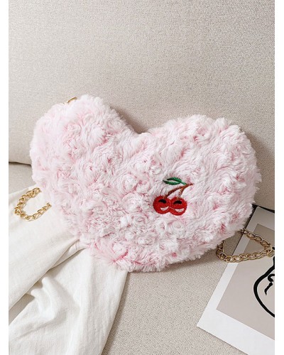 Sweet Lolita Bag Hearts Shaped Cherry Cross Body Bag Cross-body Bag