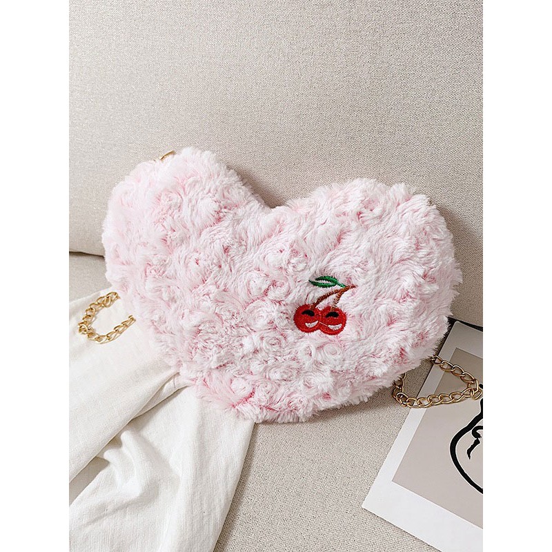 Sweet Lolita Bag Hearts Shaped Cherry Cross Body Bag Cross-body Bag