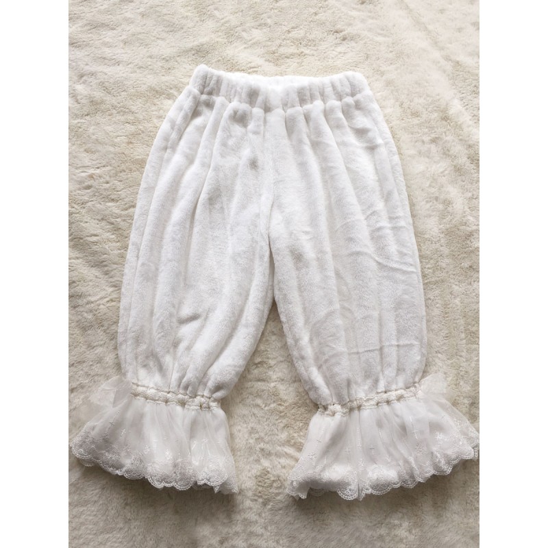 Lolita Pant White Lace Bow Harem Lolita Trousers Sweet Tea Party