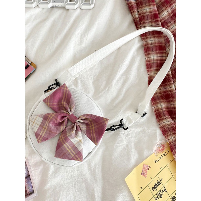 Sweet Lolita Bag White Canvas Cross-body Bag Lolita Accessories Cross-body Bag