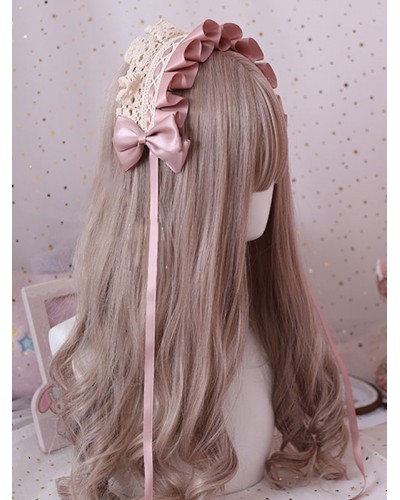 Sweet Lolita Headdress Lace Bow Lolita Headband Daily Casual