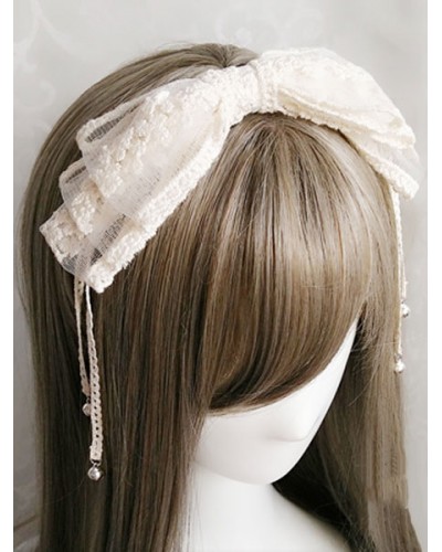 Lolita Katyusha KC Ruffles Lace Headwear Hair Clasp Accessories Tea Party