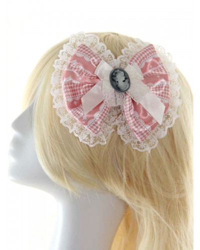 Pink Lace Bows Synthetic Lolita Hair Accessories Lovely Ball