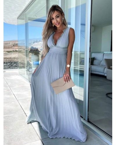 Women Dress V-Neck Sleeveless Sexy Long Dress Maxi Beach Resort Wear