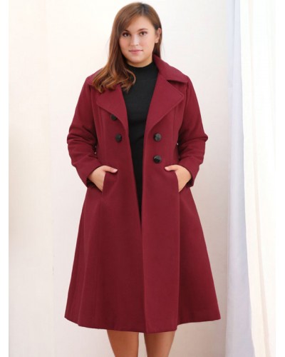 Plus Size Wrap Coat For Woman Warm Winter Outerwear 2023 Classic  Traditional Casual