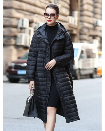 Women Down Coats Black Duck Down Outerwear 2023 Classic  Traditional Casual Fall Winter Night Out Indoor Field