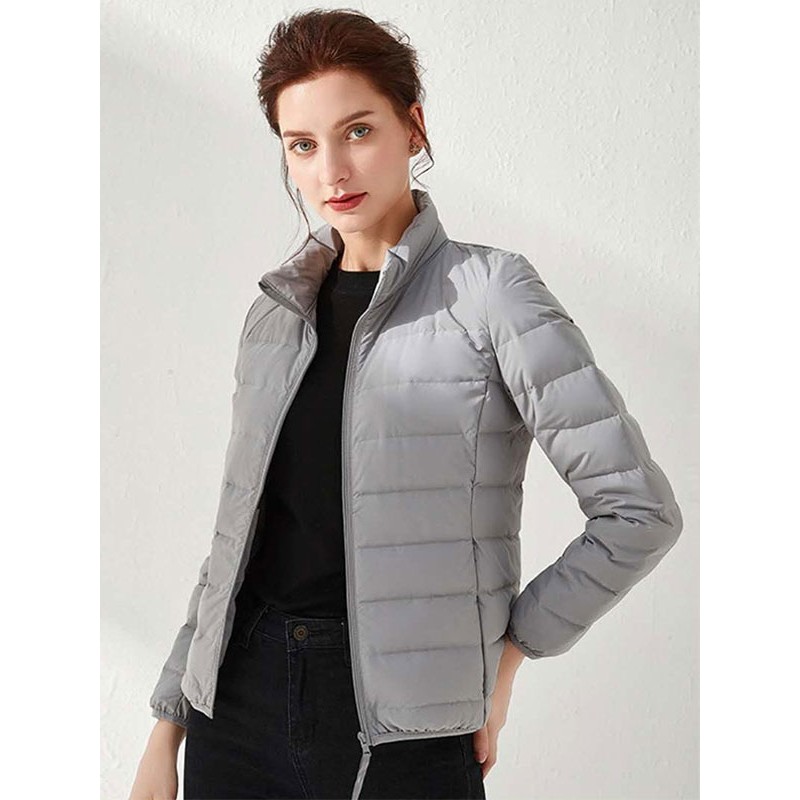 Women 's Down Jacket Classic Warm Short Outerwear Classic  Traditional Casual Fall Winter Street Wear Night Out Field