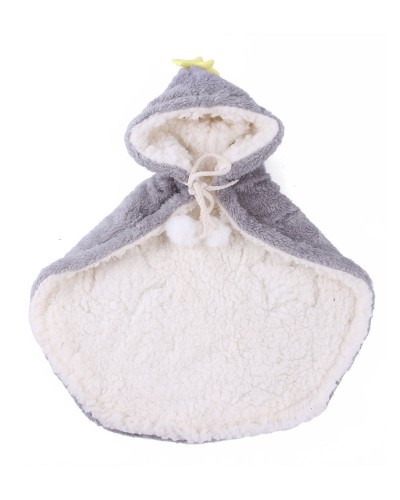 Animal Clothing For Polyester Light Gray Puppy Cloak Christmas