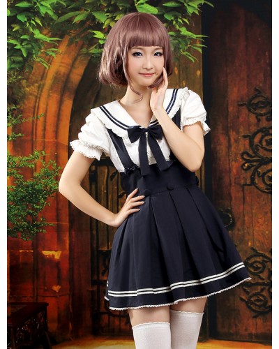 Sweet Multi Color Bow Short Sleeves Cute Lolita Outfits