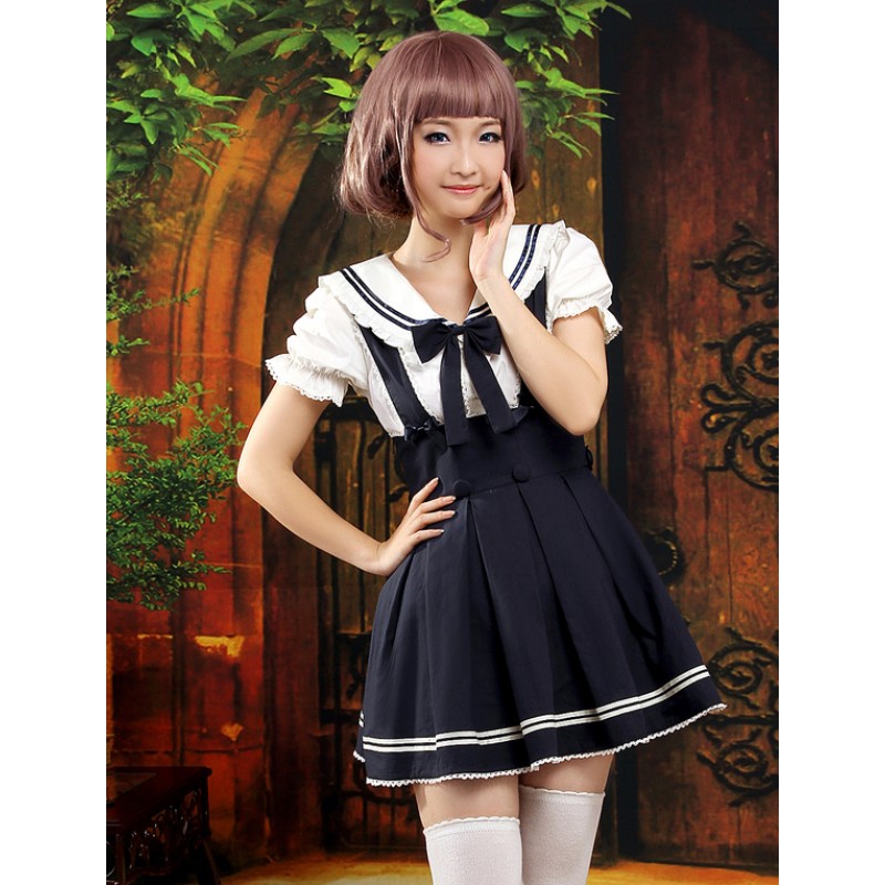 Sweet Multi Color Bow Short Sleeves Cute Lolita Outfits