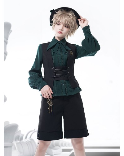 Lolita Coats Ouji Style Black Polyester Top Top Fall Lolita Outwears Gothic