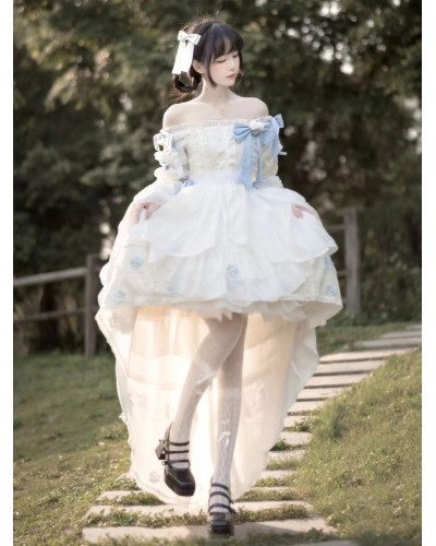 Sweet Lolita Dress Polyester Long Sleeves Sweet Dress Lolita Dress