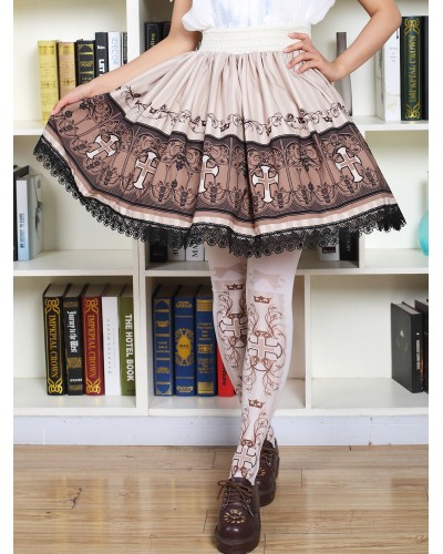 Sweet Lolita Pinks Printed Lolita Stocking Socks