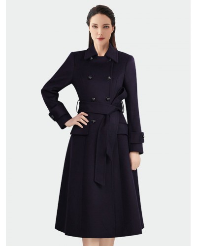 Women Outerwear For Woman Dark Navy Sash Winter Coat 2023 Classic  Traditional Night Out Indoor Field Office  Career