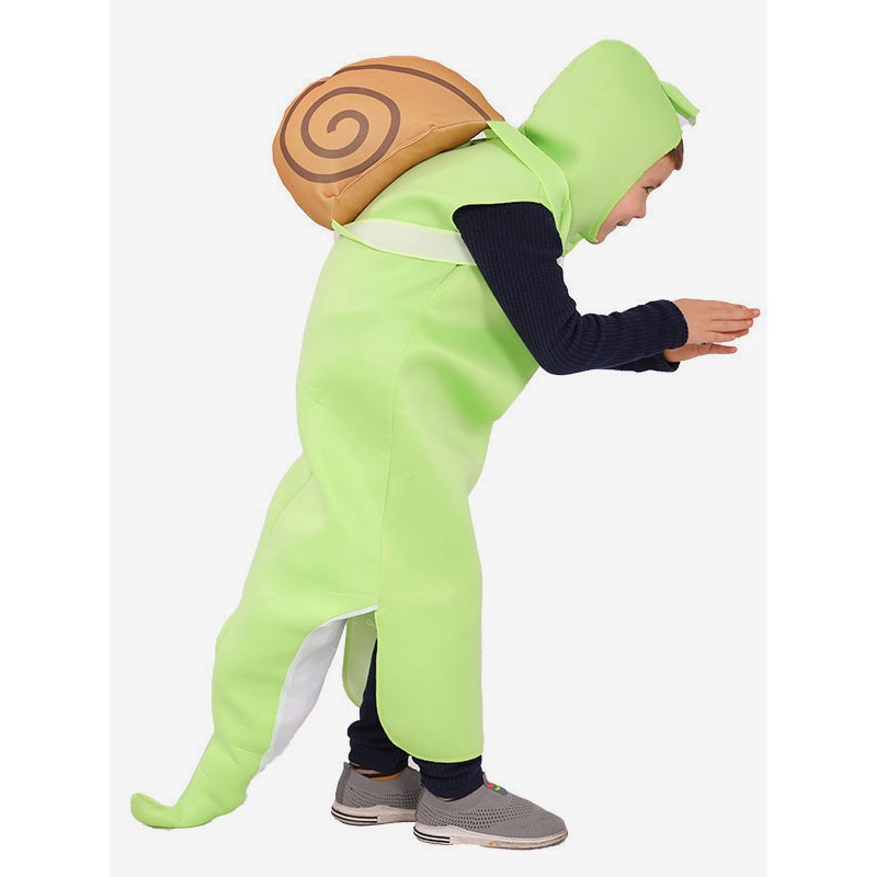 Kids Halloween Costumes Green Dinosaur Polyester Hood Clothes 2-Piece Set Costume Full Set Holiday