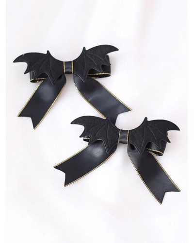 Gothic Lolita Blacks Bows Bow Polyester Fiber Miscellaneous Lolita Accessorie Accessories Daily Casual